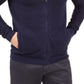 Cardigan Alfani Masculino Texturizado com Zíper Frontal Azul Tamanho Médio