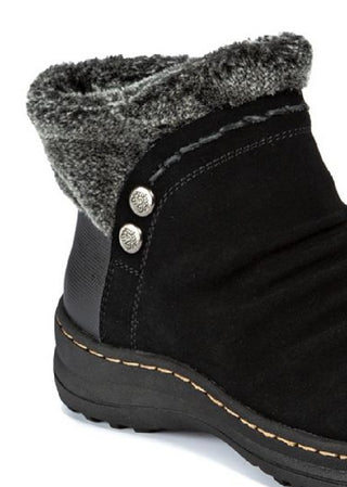 Botas de inverno femininas Baretraps Alick com pele sintética para clima frio, pretas, tamanho 11 M