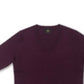 JM Collection Suéter Feminino com Punhos e Botões, Gola V, Roxo, Tamanho Grande