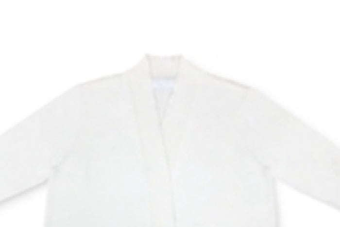 Cardigan feminino Charter Club com bainha curva e cor lisa, branco, tamanho pequeno