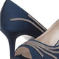Caparros Oz Peep Toe Classic Scarpin Feminino Azul Tamanho 10M