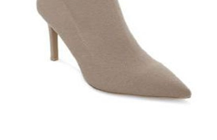 Bota feminina Steve Madden Cookie Knit Stiletto Sock, cinza, tamanho 10M