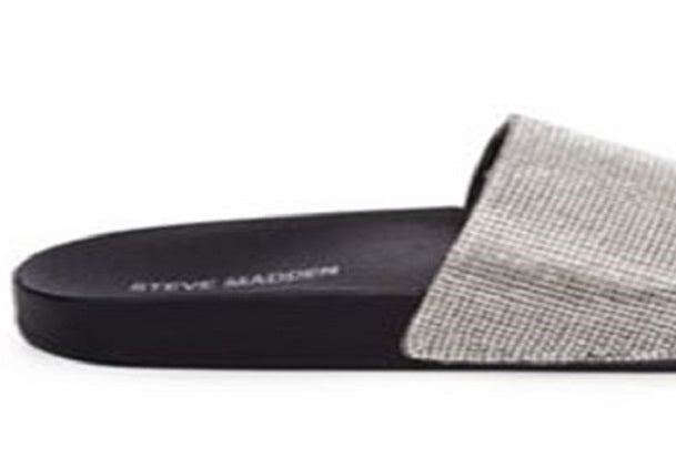 Sandálias femininas Madden Girl Fancy Open Toe Casual Slide, arco-íris, tamanho 8 M