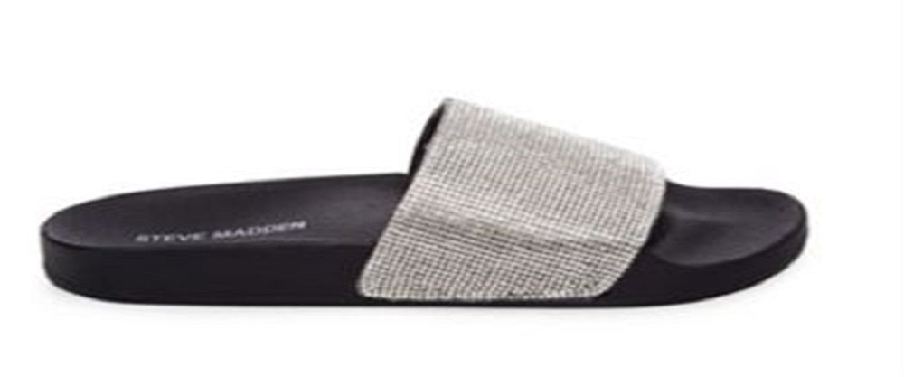 Sandálias femininas Madden Girl Fancy Open Toe Casual Slide, arco-íris, tamanho 8 M