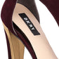 DKNY Colby Leather Scarpin Feminino Aberto com Tira em T e Salto Alto Clássico Vermelho Tamanho 9,5