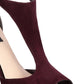 DKNY Colby Leather Scarpin Feminino Aberto com Tira em T e Salto Alto Clássico Vermelho Tamanho 9,5