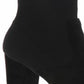 Botas femininas Steve Madden Remy bico fino na altura do tornozelo, tamanho 8M, pretas
