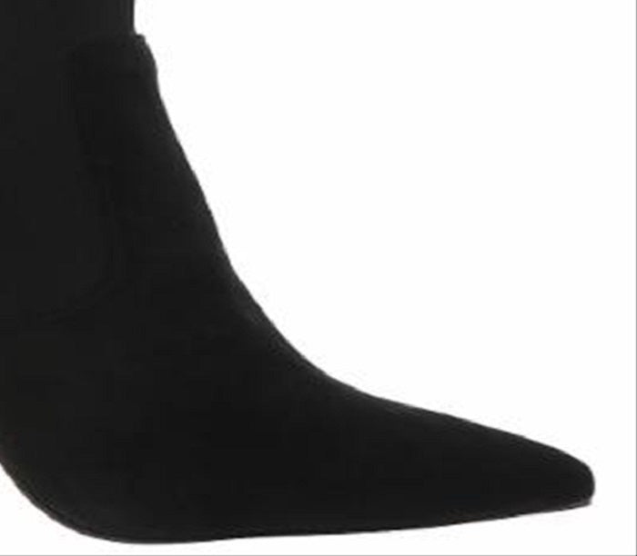Botas femininas Steve Madden Remy bico fino na altura do tornozelo, tamanho 8M, pretas
