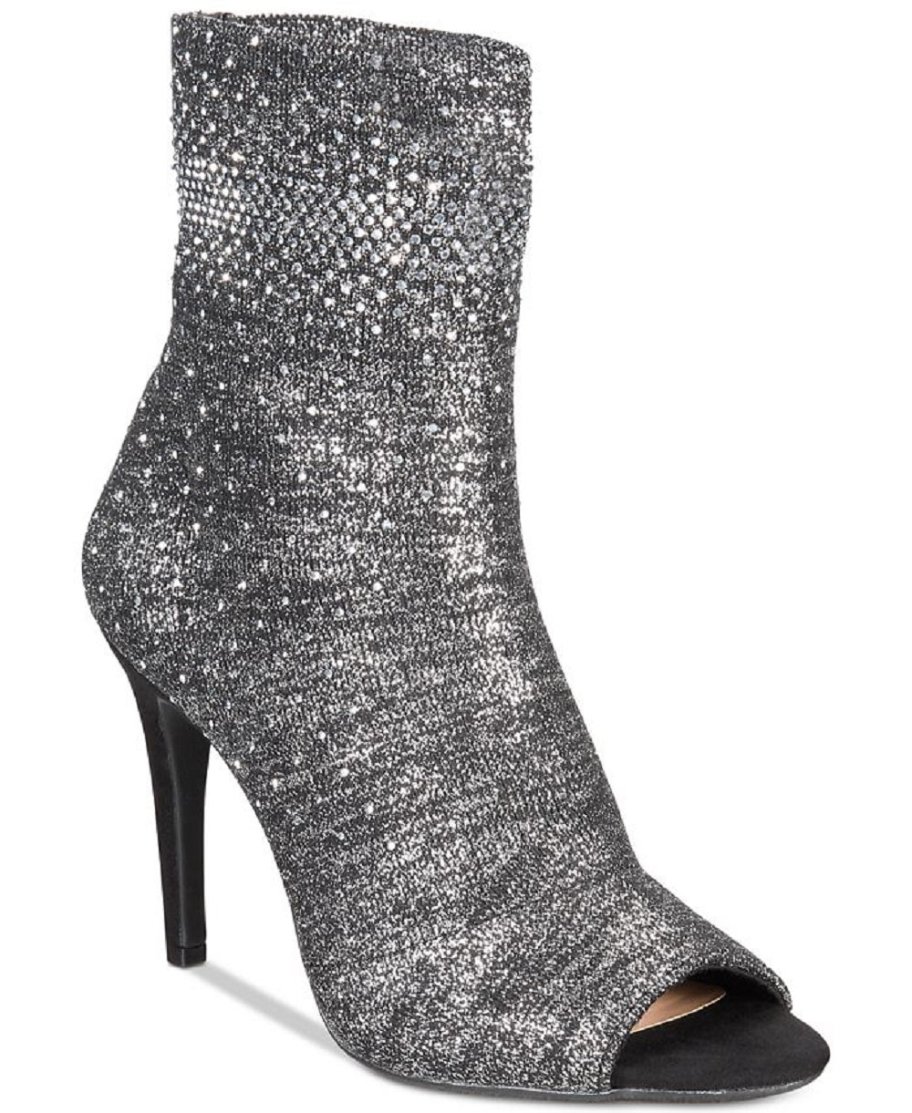 Botas femininas de cano médio com bico fino e tecido Rielee da INC International Concepts, cinza, tamanho 8 M