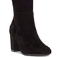Botas femininas de cano alto Radella Wide Calf Leather da INC International Concepts, pretas, tamanho 8,5 M