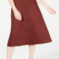 Vestido Alfani Feminino com Botões e MIDI Marrom Tamanho 8 Petite