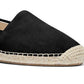 Sapatilhas femininas Michael Kors Preston Espadrille Slip-on pretas tamanho 6