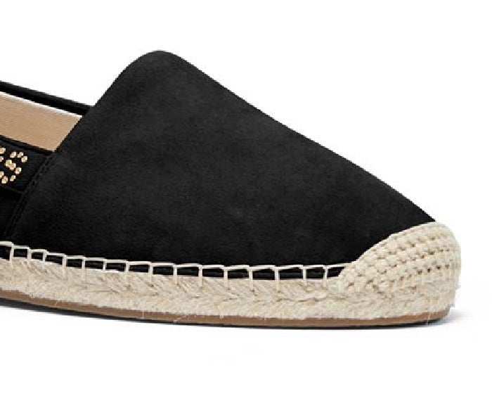 Sapatilhas femininas Michael Kors Preston Espadrille Slip-on pretas tamanho 6
