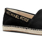 Sapatilhas femininas Michael Kors Preston Espadrille Slip-on pretas tamanho 6