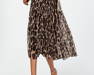 Vestido longo de chiffon feminino Taylor, marrom, tamanho 10