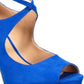 Thalia Sodi Scarpin Feminino Peep Toe com Tira no Tornozelo Clássico Azul Tamanho 10 M