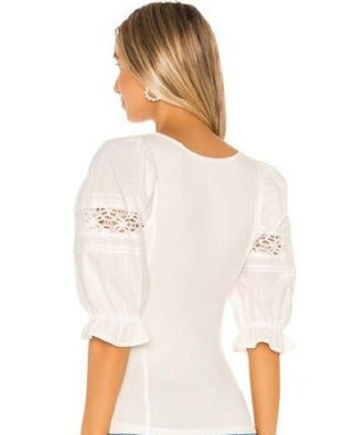 Camiseta feminina Something Special da Free People, branca, tamanho pequeno