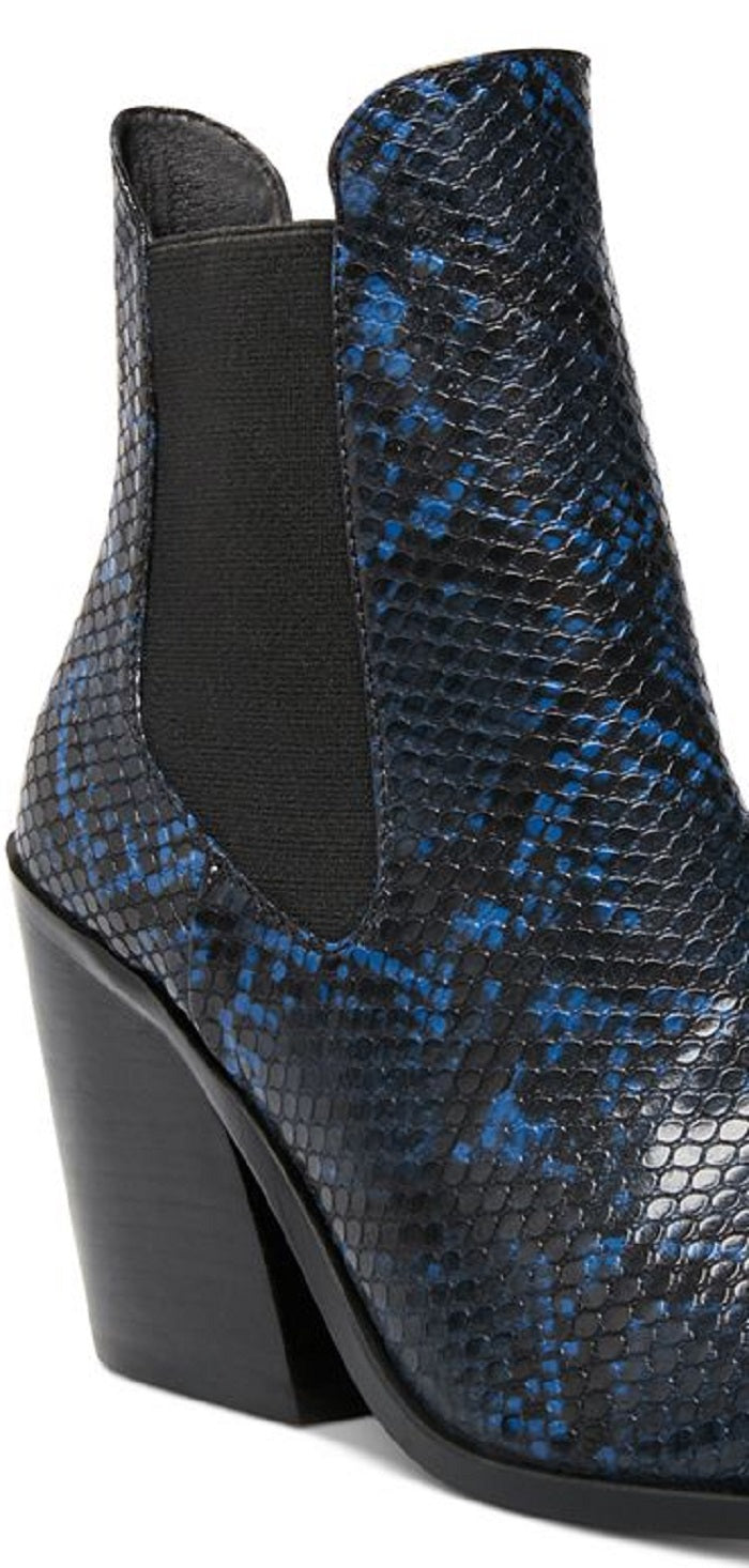 Botas Chelsea Steve Madden Gail Leather Femininas Biqueira Fina Azul Tamanho 9 M