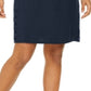 Saia-calça feminina estilo &amp; co, cor azul, tamanho pequeno, com cordão, em tencel