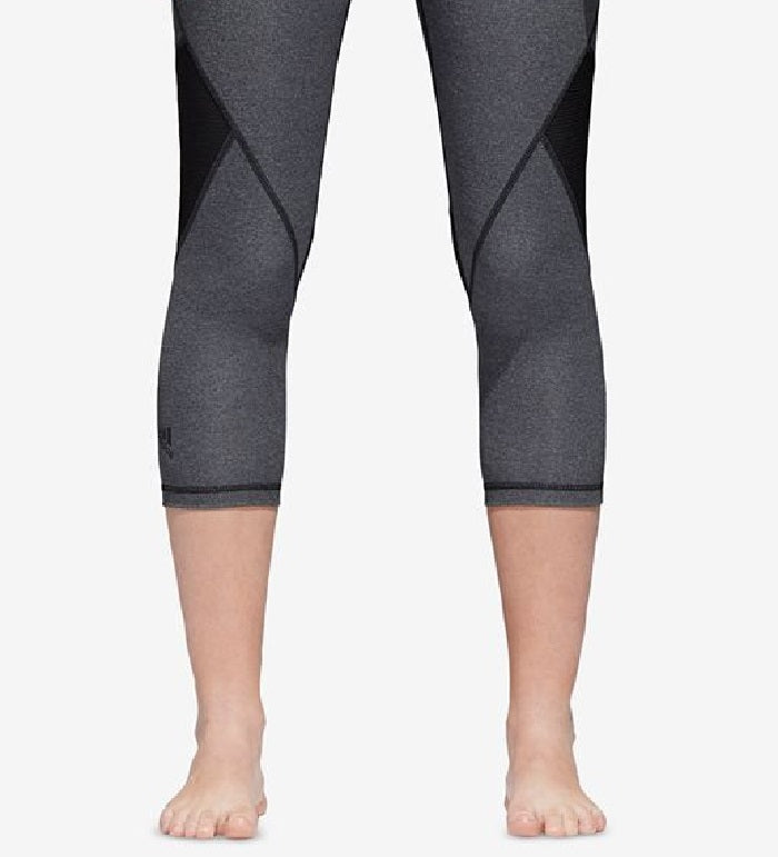 Calça Capri Adidas Alphaskin Fitness Feminina Cinza Tamanho XX-G