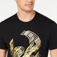 Camiseta masculina com estampa de caveira e folha de alumínio da INC International Concepts, preta, tamanho pequeno