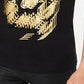 Camiseta masculina com estampa de caveira e folha de alumínio da INC International Concepts, preta, tamanho pequeno