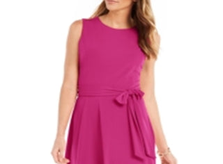 Vestido feminino Charter Club com amarração na cintura e midi, rosa, tamanho extrapequeno