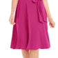 Vestido feminino Charter Club com amarração na cintura e midi, rosa, tamanho extrapequeno
