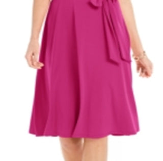 Vestido feminino Charter Club com amarração na cintura e midi, rosa, tamanho extrapequeno