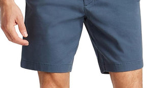Calções de convés Nautica Stretch Classic Fit para homem, azul, tamanho 42