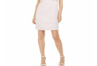 Vestido de sarja feminino Anne Klein, rosa, tamanho 0