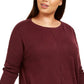 Blusa túnica feminina plus size com costura frontal e técnica mista, bege, tamanho 0X