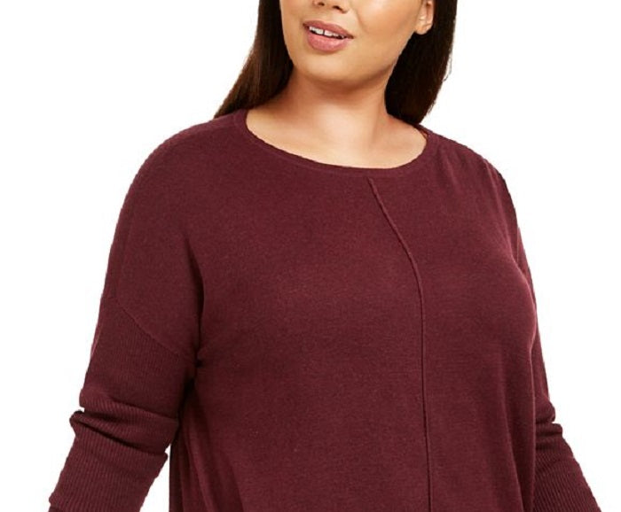 Blusa túnica feminina plus size com costura frontal e técnica mista, bege, tamanho 0X
