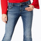 Calça jeans feminina stretch com cintura média e corte reto, da INC International Concepts, azul, tamanho 0