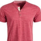American Rag Men's Heathered Manga Curta Henley Rosa Tamanho Único
