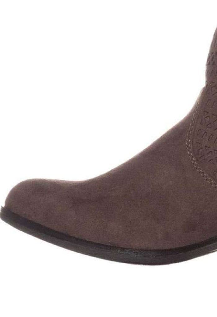 Botas femininas American Rag com bico redondo e salto bloco, marrom, tamanho 9,5 M