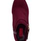 Rebel by Zigi Botas femininas com fivela envolvente, ilhós, ferragens Keylie, bico redondo, cunha, zíper, tamanho 9, cor vinho