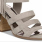 Sandálias femininas Carlos By Carlos Santana Neveah Suede Gladiator, cinza, tamanho 8,5 M