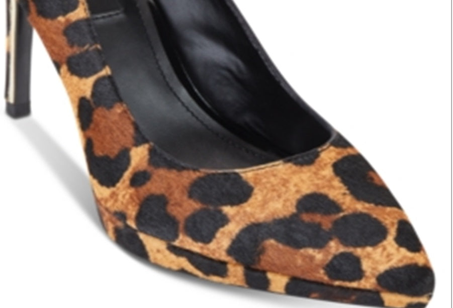 DKNY Camel Leopard Lexi Pump Feminino Marrom Tamanho 8