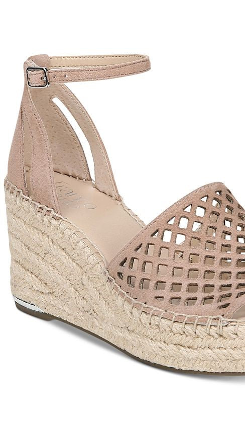 Sandálias plataforma femininas Franco Sarto Calabria Leather fechadas, casuais, rosa, tamanho 8 M