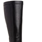Botas femininas Bandolino Jimani de couro, bico fechado, cano médio, pretas, tamanho 7 M