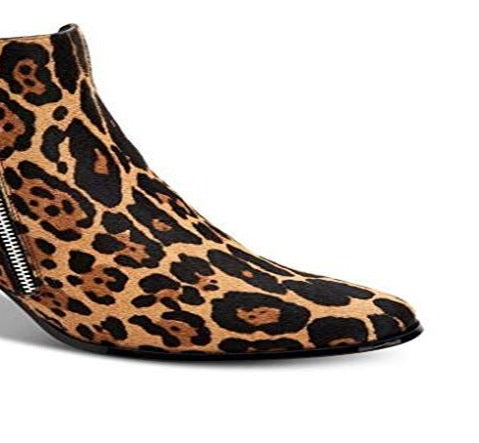 Calvin Klein Fara Natural Winter Leopard Botas Femininas Marrom Tamanho 9 M
