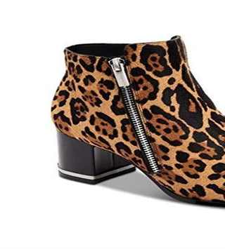 Calvin Klein Fara Natural Winter Leopard Botas Femininas Marrom Tamanho 9 M