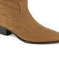 Botas femininas Polina Western plissadas Esprit marrom tamanho 11