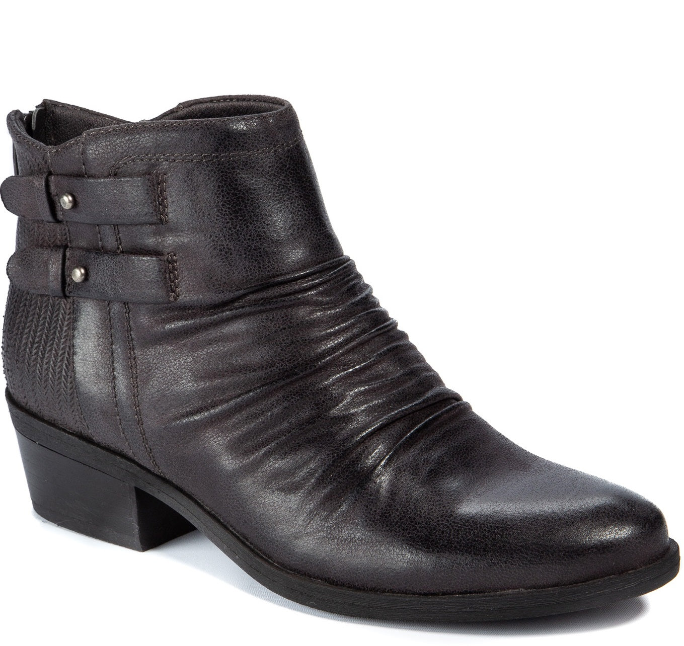 Botas femininas Baretraps Georgina Slouchy com tiras e tornozelo cinza, tamanho 9,5 m