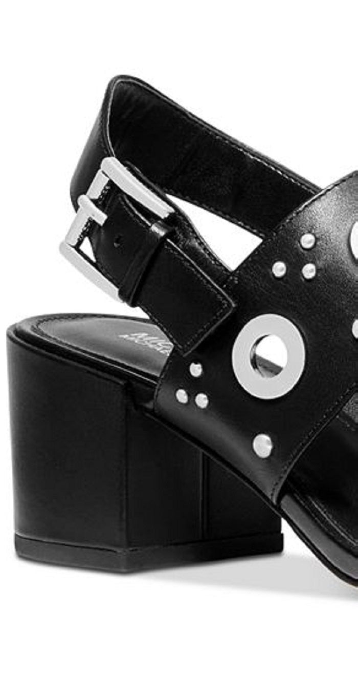 Sandálias sociais femininas Michael Kors Caldwell pretas tamanho 5 M