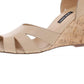Sandálias femininas Nine West Lilly Wedge com recorte na ponta aberta, marrom, tamanho 10,5 M
