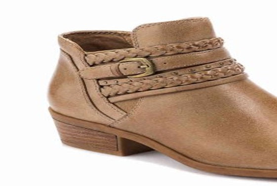 Botas femininas Baretraps Giles bico redondo tornozelo fashion marrom tamanho 10 M