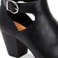 Botas femininas Monyaa de couro sintético estilo &amp; co, marrom, tamanho 7,5 M