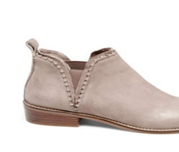 Steve Madden Koto Suede Botas Femininas de Cano Curto com Bico Fechado, Marrom, Tamanho 8,5 M
